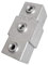 MNUPL 1PC Vierkantrohr Rohrverbinder for 25mm x 25mm Edelstahlrohr Rohr Vierkantrohr Flansch DIY Kleiderständer Schrankrahmen Zubehör(Color:T-Joint)
