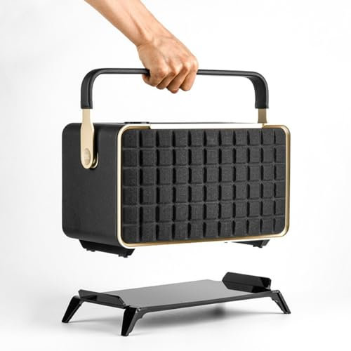 XBERSTAR Acrylic Four-Legged Speaker Stand for JBL Authentics 300 (Black)