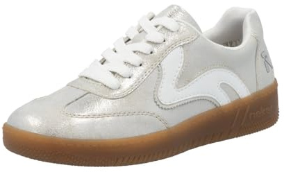 Rieker Women's Sneaker Low Trainers, Metallic, 8 UK