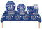 69pcs Navy Silver 21st Birthday Decorations for Boys & Girls, Tableware Set with Tablecloth, Paper Plates, Napkins, Serviettes, Cups for 21st Birthday Table Decoration
