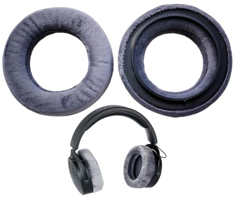 V-MOTA DT 700 Pro X Ohrpolster, kompatibel mit Beyerdynamic DT700 Prox DT900 Prox Kopfhörer, nicht passend für DT770, DT880, DT990 (graues Velour) (Ohrpolster 1 Paar)
