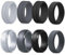 Silikon Ehering für Männer, Hochglanz Poliert Gummi Hochzeit Bands Gummibänder Ring für Sport und Outdoor, Größe 54 bis 70 (Silber, 12)
