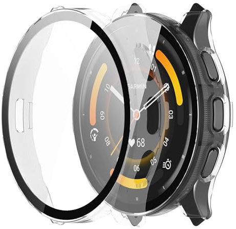YAODLE Hülle für Garmin Venu 3 Schutzhülle,PC Ultradünne HD Hartglas Glas Kratzfest 360° Rundum Displayschutz (Durch)