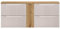 Lomadox Badezimmer Badschrank Waschtischunterschrank 140cm, in Kaschmir und Eiche, gerillte Front