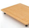 Whemyreat Copertura per stufa a gas con manici, copertura per stufa in bambù, copertura per stufa a gas, protezione per piano cottura in bambù con gambe e scanalature per succhi, 75 x 55 cm,