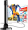 Antena TV Interior 2025 para Smart TV – Recepción 360° con Base Magnética Fuerte, Digital para Interiores Canales de HDTV 1080P 4K Gratuitos,para Todos los Televisores