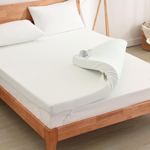EGO HOME Premium Gel-Topper 140x200cm 5cm H2 Weich - Gelschaum mit Grüntee-Extrakt, Antibakterieller Atmungsaktiver Bezug, Öko-TEX® Zertifiziert, Matratzentopper für Boxspringbett/Schlafsofa