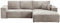 BROMARKT | Sofa mit Schlaffunktion | Schlafsofa Pablo | Ecksofa L-Form Sofa | Modern Design Couch | Kordstoff | Freistehend | mit Bettzeugbehälter | 294x185x85cm | Beige | Rechts