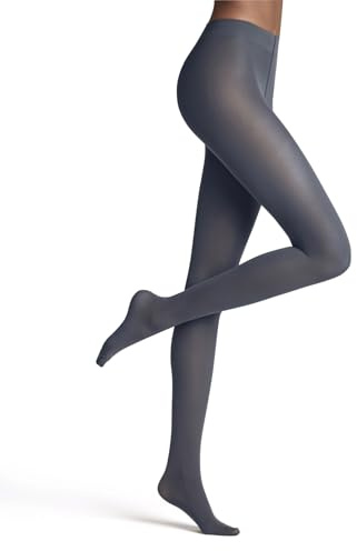 FALKE Women's Matt Deluxe 30 DEN W Ti Sheer Plain 1 Pair Tights, Blue Ink 6491, L
