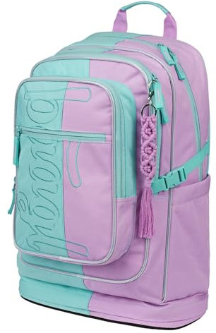 Baagl Schulrucksack Für Mädchen Teenager, Ergonomischer Kinderrucksack mit Laptopfach Für Schule, Extrem Leicht Rucksack mit Brustgurt und Reflektierenden Elementen (Sweet)