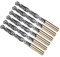 METALLIXITY Drill Bit (11mm) 6pcs, 4341 High-Speed Steel Straight Shank 118° Black and Gold Finish for Copper Aluminum Wood Plastic Medium Hard Metal