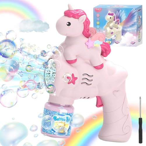 Pistola a Bolle di Sapone, Pistola a Bolle per Bambini, Macchina Bo-lle Sapone da 10000+ Bubbles/Min, Bubble Maker, Macchina Delle Bo-lle, Mmacchina per Fare Bbolle Automatica,Feste Estive all'aperto