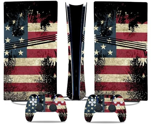 Anti Rayures pour PS5 Pro Skin Disc Edition & pour PS5 Pro Skin Digital Edition Console Et Contrôleur Vinyl Cover Skins Wraps Scratch Resistant Compatible 31955 sans Mousse(Digital Edition)