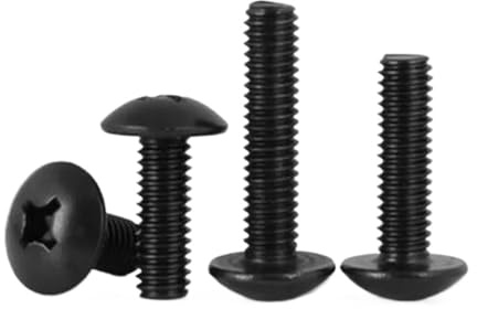 KSeSii 20–100 Stück schwarze Flachrundschrauben M2 M2.5 M3 M3.5 M4 M5 M6 Schrauben Pilzkopfschrauben(35mm,M3 50PCS)