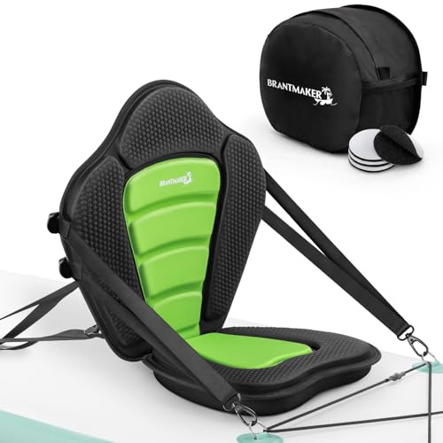 BRANTMAKER SUP Sitz, Universeller Dicker Kajak Sitz für Stand Up Paddle | Hohe Rückenlehne, universelle Passform, große spritzwassergeschützte Tasche, 120 kg Belastbarkeit