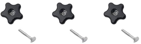 Pflaumenförmiger Griff Bolzen-Kit für Rasenmäher und Schneefräsen, Bolzen + Kunststoff-Metallknauf, schwarz, sicherer Griff