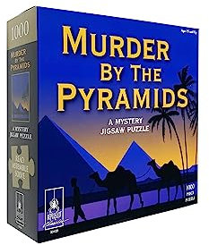 University Games 33123 Murder by The Pyramids 1000 Piece Mystery Jigsaw Puzzle, Multi-Colored