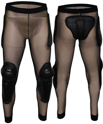 German Wear Pantalón Protector para Motocross, Skateboarding, con Protecciones, Talla M