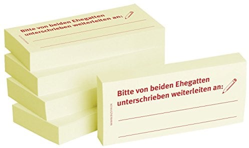 BIZSTIX Bedruckte Haftnotizen - Text: Bitte von beiden Ehega