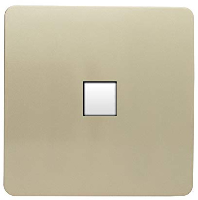 Trendi Artistic Modern Glossy Tactile RJ45 Cat 5e & Cat 6 Ethernet Socket Gold ART-PCGO