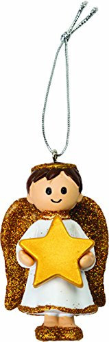 Suki Gifts - Jolie décoration d'ange doré en bois pour sapin de Noël (1er Noël) - ornement suspendu