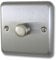 Varilight 1-Gang 2-Way Push-On/Off Rotary LED Dimmer Light Switch in Matt Chrome