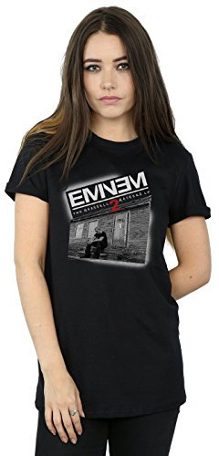 Eminem Donna Marshall Mathers 2 Boyfriend T-Shirt Fit Medium Nero