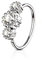 eeddoo Nasen-Piercing Ring Kristall biegbar Silber Edelstahl Kristallklar