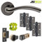 Jigtech JTB71400 Solar Door Pack-Latch-Black Nickel