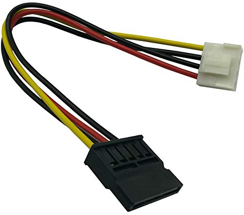 COMeap (2-Pack) 4 Pin to SATA Female Hard Drive Power Adapter Cable Compatible With Hikvision Video Recorder 7.5-in(19cm)