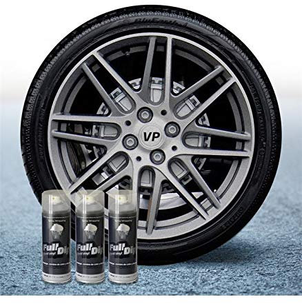 Pack Llantas Vinilo LIQUIDO Full Dip 3 Sprays Aluminio Metalizado
