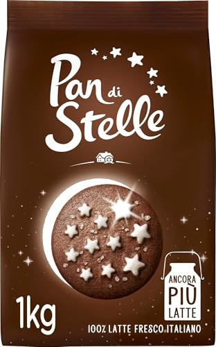 Pan di Stelle Biscotti Frollini con Cacao, Cioccolato e Latte Fresco Italiano, Colazione Ricca di Gusto, 1 Kg