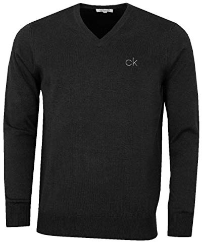 Calvin Klein Mens 2026 Durable Comfort V-Neck Tour Golf Sweater