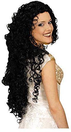 narrenkiste K11273701 schwarz Damen Locken Perücke Griechin