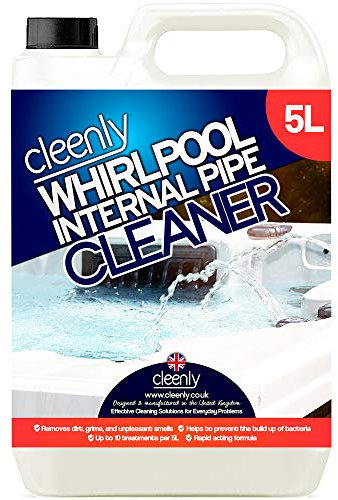 Cleenly Whirlpool Internal Pipe Cleaner - Removes Dirt, Grime,Oil & Odours from Hot Tub, Spa and Pool Pipework (5 Litres)