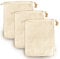 Leafico Reusable Cotton Storage Bags - Extra XX-Large 48x59 cm - Cloth Bags with Drawstrings Canvas Fabric Sacks for Laundry Shoes Handbags Purses (3pack)