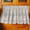 Ricemru Scheibengardinen Landhausstil Häkelspitze,Bistrogardine Retro Transparent Rose Häkeloptik Schiebevorhang Kurzstore Küchegardinen Kurz Halbe Gardinen Küche Wohnzimmer,180x55cm