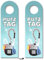 Türhänger für den Putztag in blau mit Staubsauger Motiv Türschild um WG Mitbewohnern oder Mieter daran zu erinnern, dass heute Putztag oder Kehrwoche ist und sie sauber machen