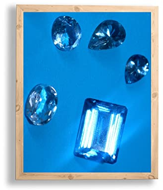 arte-tuo Bilderrahmen Topas N Xtra | 70x90 cm | Fichte Dekor | extra starkes klares Kunstglas | Poster Diamond Painting