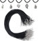 NEBURORA 60 Stück Halskettenschnur 2 mm gewachste Halskettenschnur mit Verschluss 20 Zoll Schwarze Halskettenschnur gewachste Baumwollschnur Halskette für DIY Armband, Halskette