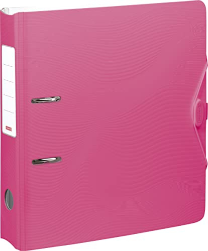 BRUNNEN Ordner „WAVE“ Colour Code | A4, 70 mm, Hebelmechanik mit gummiertem Griff, tulip