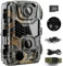 MAXDONE Wildlife Camera 4K 32MP Trail Camera with Night Vision Motion Activated, No Glow 940nm IR LEDs 0.2s Trigger Speed IP66 Waterproof Garden Camera with 32GB SD Card for Wildlife Monitoring