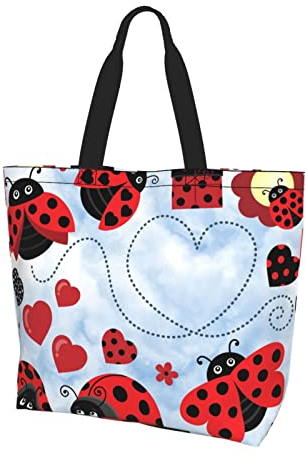 Oudrspo Marien-und Wolken-Damen-Schulter-Einkaufstasche mit großer Kapazität, täglicher Reiseeinkauf, Einkaufen, Handtaschenaufbewahrung