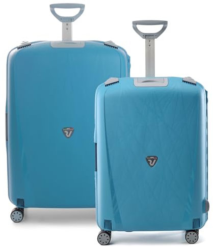 RONCATO Light Set 2 valigie Trolley Grande e Medio, rigido, 4 ruote e con chiusura TSA - Smeraldo