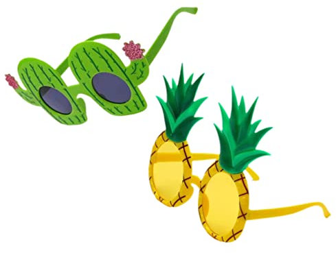 DOITOOL 2stücke Lustige Sonnenbrillen Kaktus Ananas Partybrillen Strand Dekoration Partyzubehör Sonnenbrillen Partygeschenke