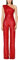 shownicer Jumpsuit Damen Pailletten Jumpsuit Eine Schulter Elegant Overall Sommer Ärmellos Einteiler Lang Overall Hosenanzug Hohe Taille Romper A Rot S