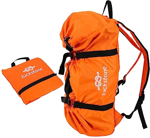 maxant Climbing Rope Bag, Rock Climbing Rope Bag, Waterproof Folding Rope Bag, 500D Rope Storage Bag, Shoulder Strap Backpack for Climbing, Hiking (Orange)