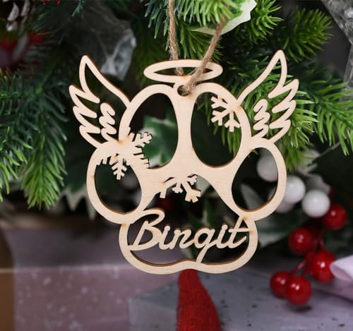 Personalised Wooden Christmas Tree Decorations, Different Name Ornament Christmas Hanging Gift Tree Wooden Tags (XF5)