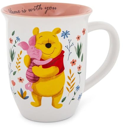Winnie the Pooh Disney and Piglet Home is with You Wide Rim Ceramic Mug