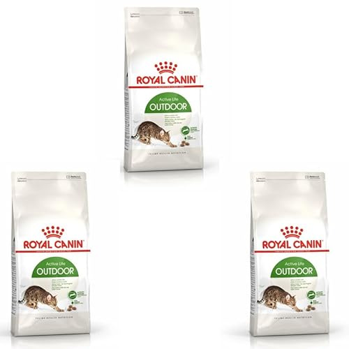 ROYAL CANIN Outdoor | 3er Pack | 3 x 400 g | Trockenfutter für Katzen | Für ausgewachsene Katzen (vom 1. bis zum 7. Lebensjahr) mit häufigem Freilauf und regelmäßiger Bewegung